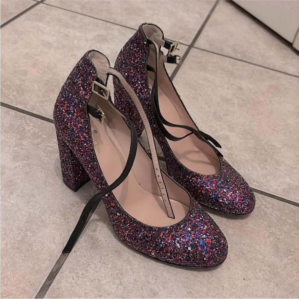 Kate Spade Glitter Heels US size 7.5 - Picture 3 of 6